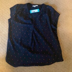 Extra large Navy V-neck blouse